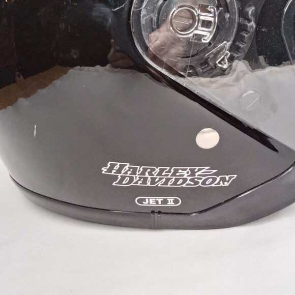 Motorcycle Helmet HJC Jet II Harley Davidson 3/4 Open Face With Shield Black - Picture 8 of 16